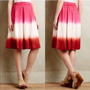 Anthro Meave Levana pink Ombré skirt w/ pockets S